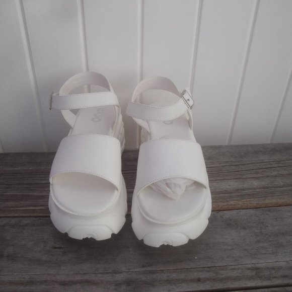 EGO Sandals White Shoes Chunky Platform UK size 7=9 - Picture 7 of 7